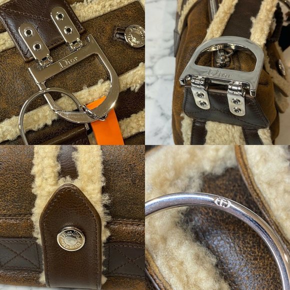 DIOR 05 Vintage Shearling East West Flight Bag - Picture 9 of 12